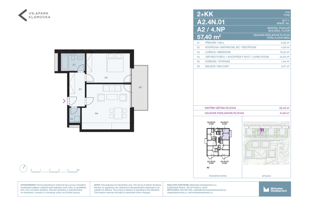 PRONÁJEM 2+kk – VILAPARK KLAMOVKA